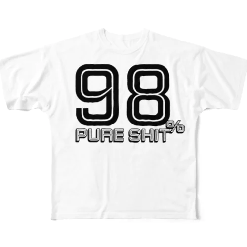 98% Pure Shit All-Over Print T-Shirt