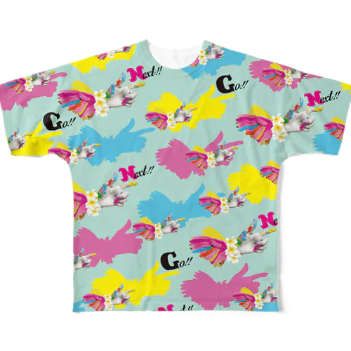 Go Next!!★all over / pale mint  All-Over Print T-Shirt