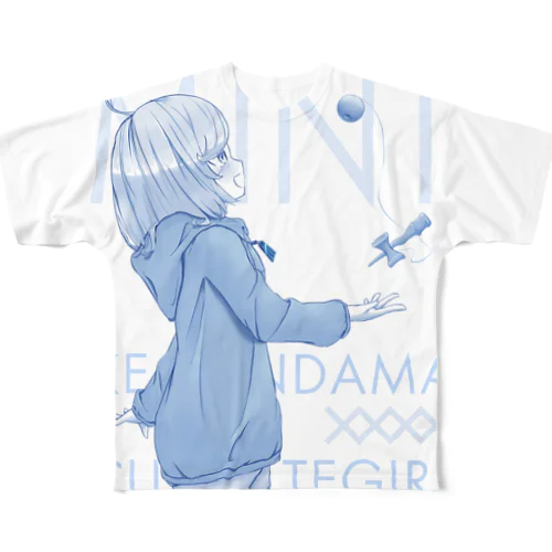 けん玉美少女ミント フルグラフィックTシャツ