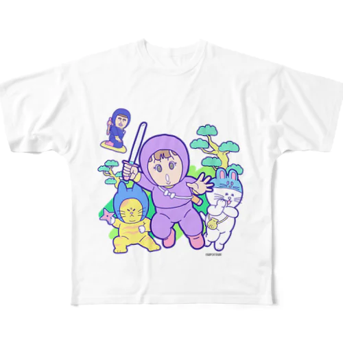 にんじゃガール フルグラフィックTシャツ