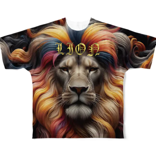 LION　face２ フルグラフィックTシャツ