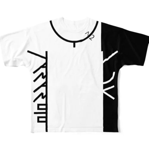 YYTしゃつ_Y^2付き All-Over Print T-Shirt