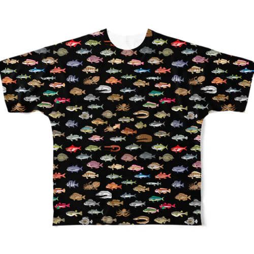 FISH_FB_DOT_1K フルグラフィックTシャツ