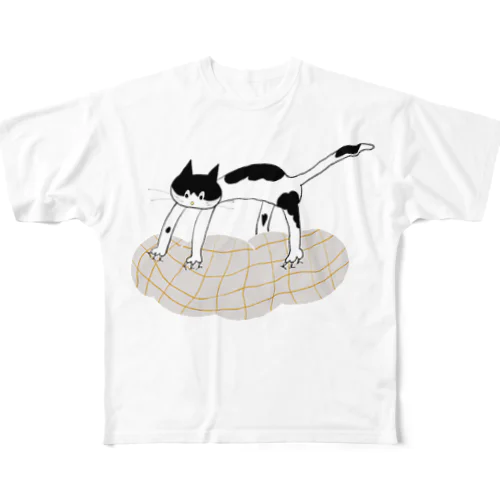 クッションと猫 All-Over Print T-Shirt