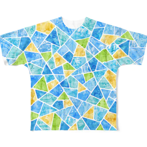 水彩タイル1 All-Over Print T-Shirt