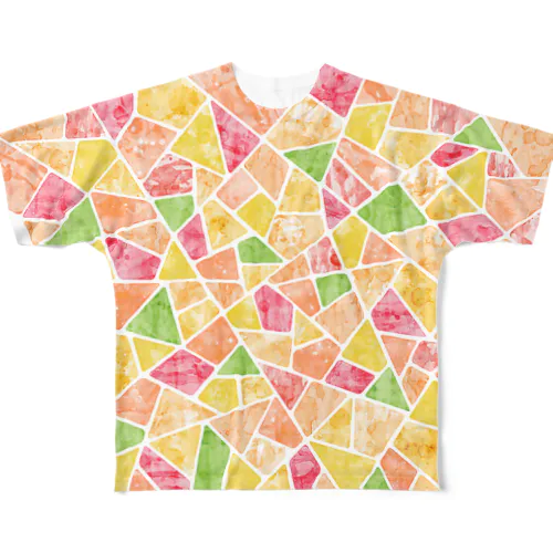 水彩タイル3 All-Over Print T-Shirt