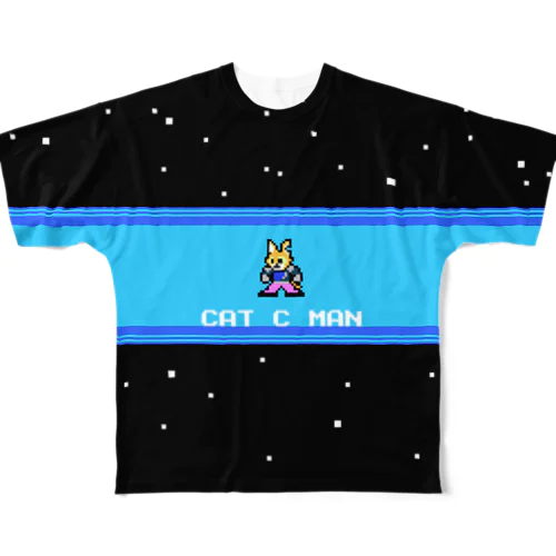 CAT C MAN STAGE All-Over Print T-Shirt
