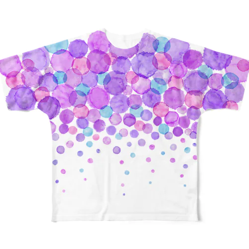 水彩　泡2 All-Over Print T-Shirt