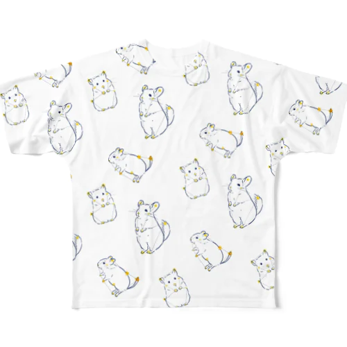 小動物星座  両面  大柄 All-Over Print T-Shirt