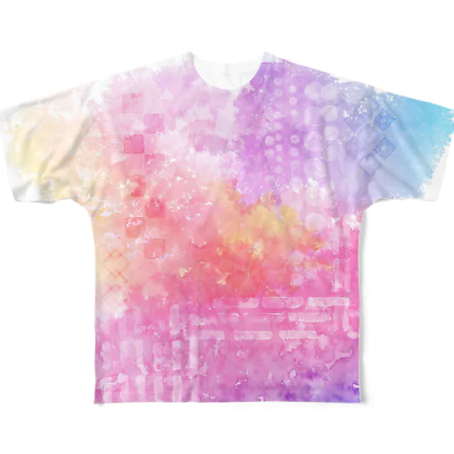 水彩アート(両面) All-Over Print T-Shirt