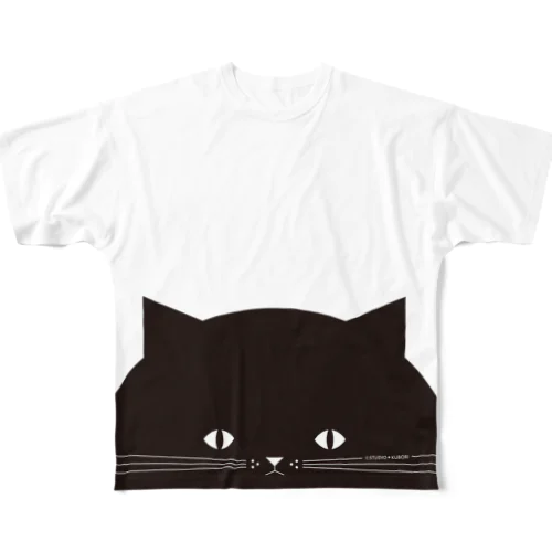 のぞき見ねこ All-Over Print T-Shirt