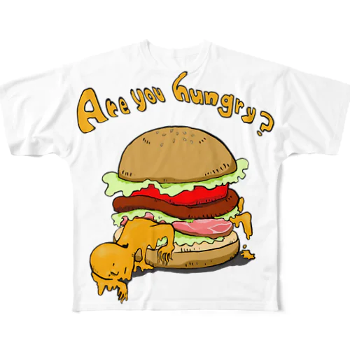 ハンバーガー食べる？ All-Over Print T-Shirt