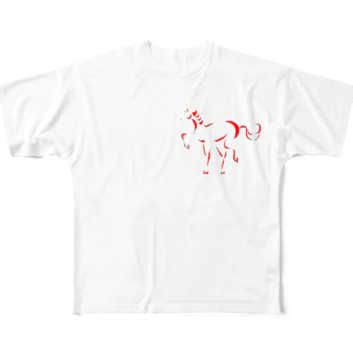 火の馬 フルグラフィックTシャツ