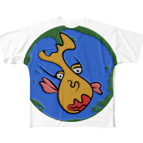 金魚の惑星 All-Over Print T-Shirt