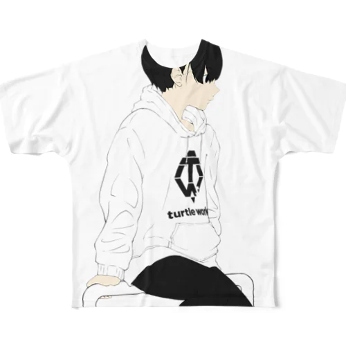 TWsパーカーの女の子 フルグラフィックTシャツ