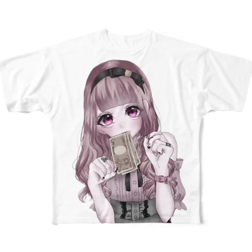 乞食ちゃん フルグラフィックTシャツ