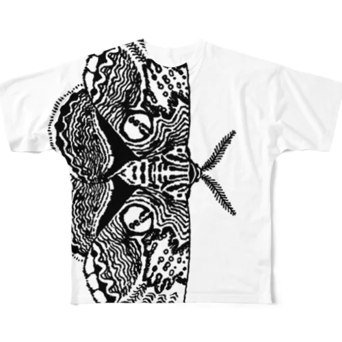 イボタガフルグラフィックTシャツ All-Over Print T-Shirt