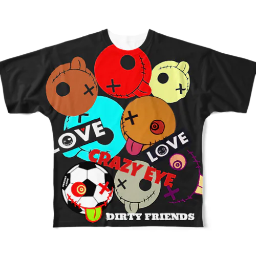 CRAZY EYE フルグラ① All-Over Print T-Shirt