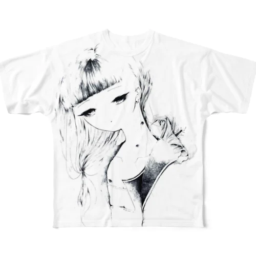 女の子 フルグラフィックTシャツ