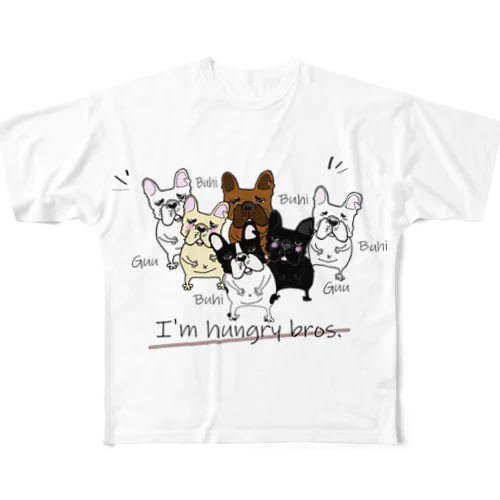 I'mHungryBros フルグラフィックTシャツ