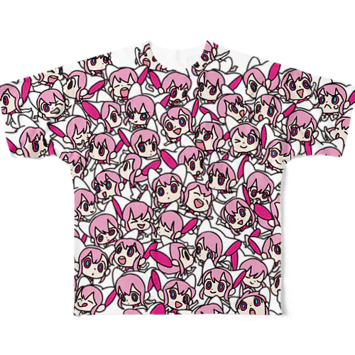 Xennaちびちび+裏 All-Over Print T-Shirt