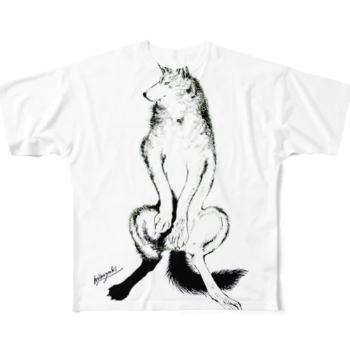 Standing wolf フルグラフィックTシャツ