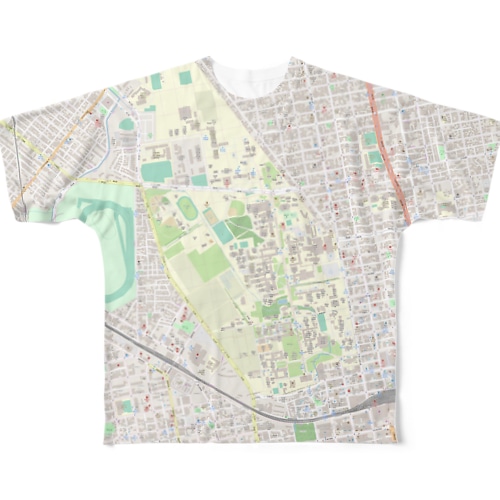 札幌地図グッズ All-Over Print T-Shirt