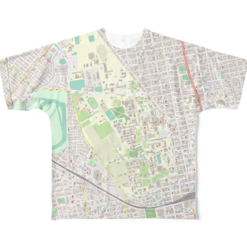 札幌地図グッズ フルグラフィックTシャツ