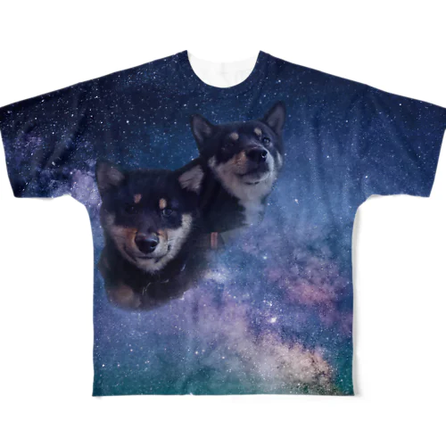 Space Shiba フルグラフィックTシャツ