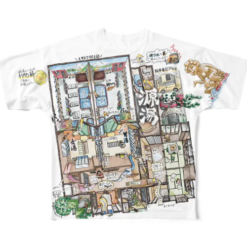 【一周年】ひつじのイラスト All-Over Print T-Shirt