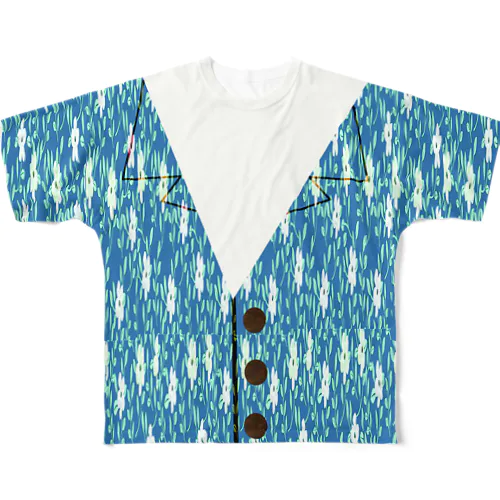 台湾風花柄肌シャツ胸元強調アロハ風シャツ フルグラフィックTシャツ