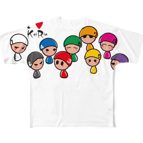 競輪研究公式アイテムです♪ All-Over Print T-Shirt