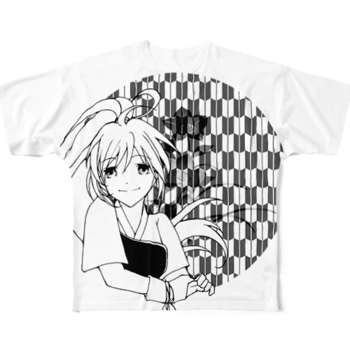 弓道少女 フルグラフィックTシャツ