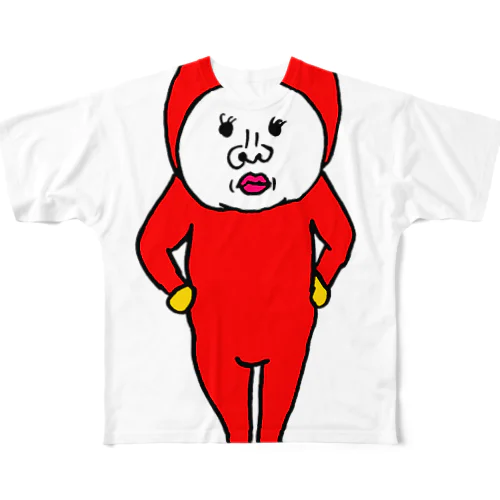 でっけーモリモリモリオくん フルグラフィックTシャツ