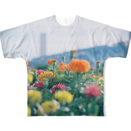 カラフルフラワー All-Over Print T-Shirt