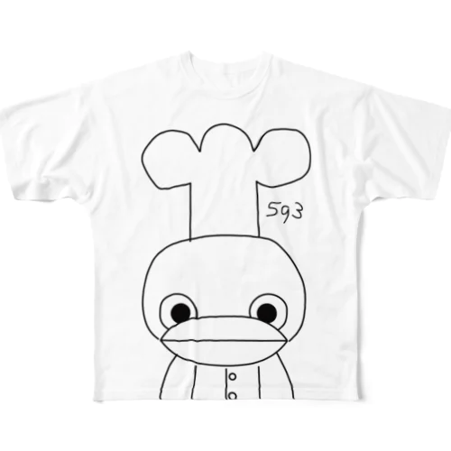 かわいい593（ドアップ） フルグラフィックTシャツ