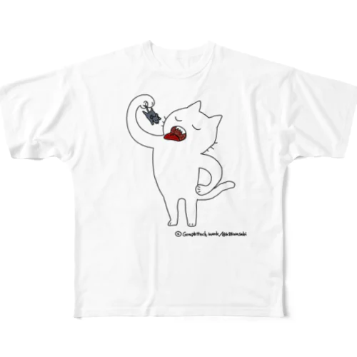 nekochu-02 おやつ フルグラフィックTシャツ