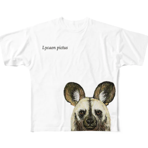 リカオンが見てる フルグラフィックTシャツ