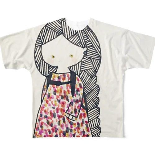 colourful girl All-Over Print T-Shirt