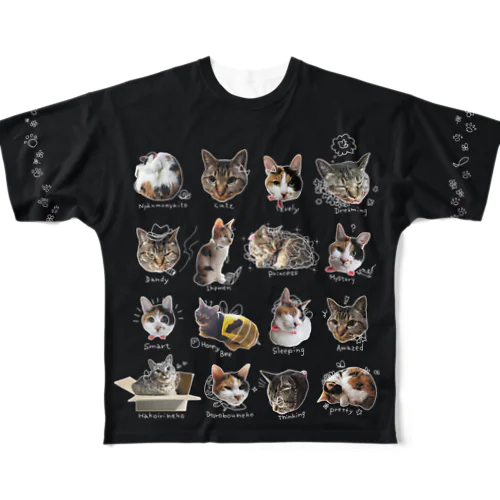 うちのかわいいねこおすそわけ All-Over Print T-Shirt