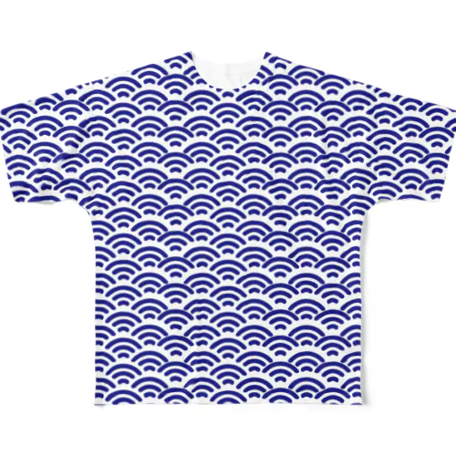 青海波 フルグラフィックTシャツ