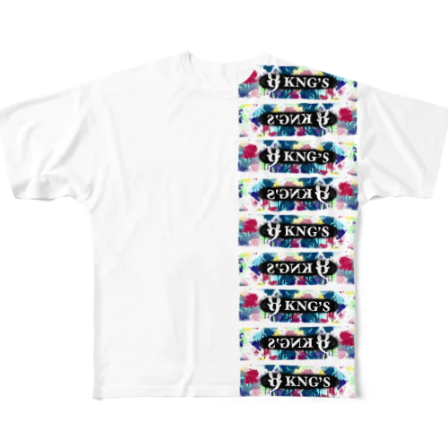 "9"KNG'S Characters All-Over Print T-Shirt