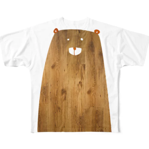 木彫り フルグラフィックTシャツ