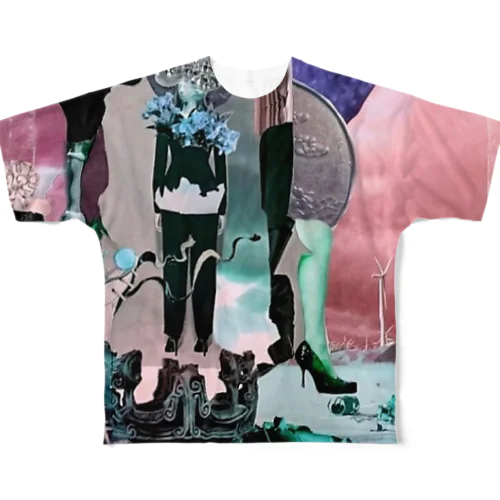 コラージュ　miroku 　赤 All-Over Print T-Shirt