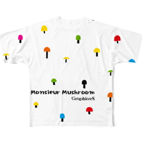 Mushroom Room フルグラフィックTシャツ