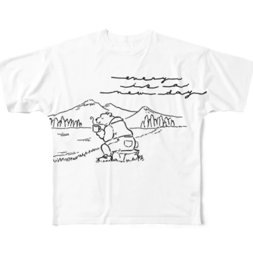 湖畔のクマさん All-Over Print T-Shirt