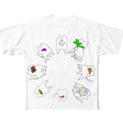 推しに咬まれて...てえてえ(尊い) All-Over Print T-Shirt