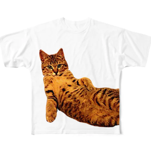 Elegant Cat ① フルグラフィックTシャツ