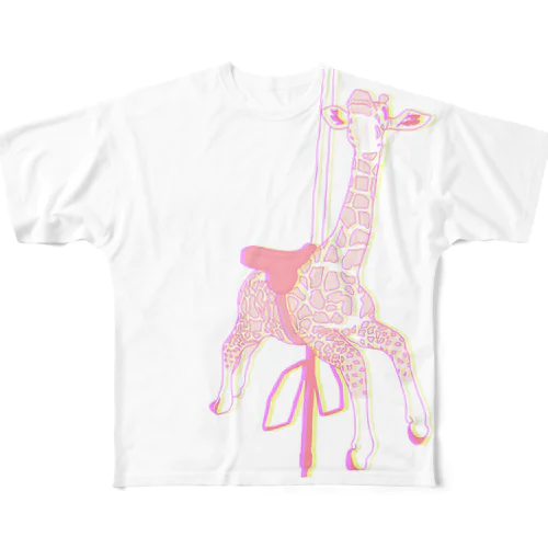 merry-go-giraffe 02 フルグラフィックTシャツ