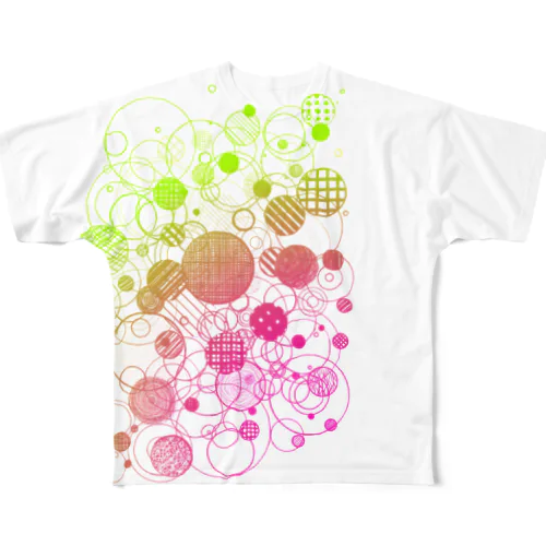 Circle-color フルグラフィックTシャツ